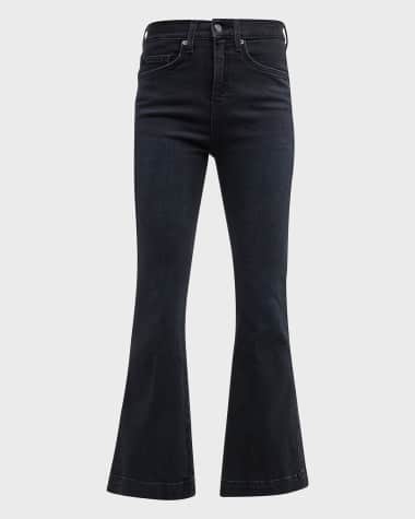 Veronica Beard Carson High-Rise Ankle Flare Jeans