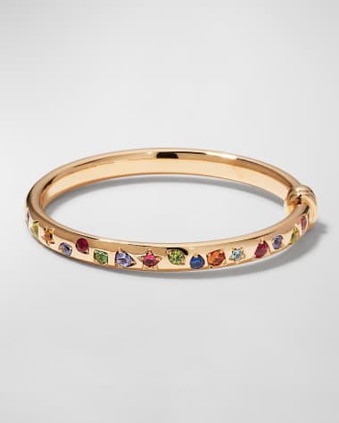 Pomellato Iconica Assorted-Stone Bangle Bracelet, Medium