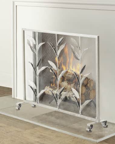 Leaf Accent Fire Screen