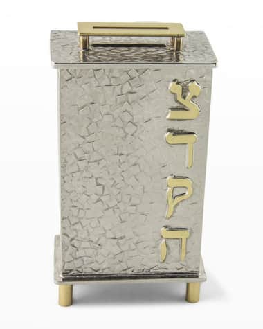 Joy Stember Metal Arts Studio Frumma Tzedakah Box by Joy Stember