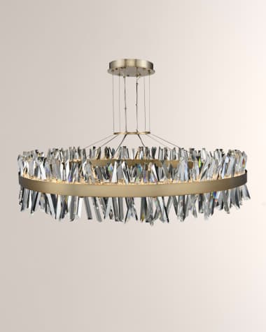 Allegri Crystal by Kalco Lighting Glacier 60" Led Round Chandelier
