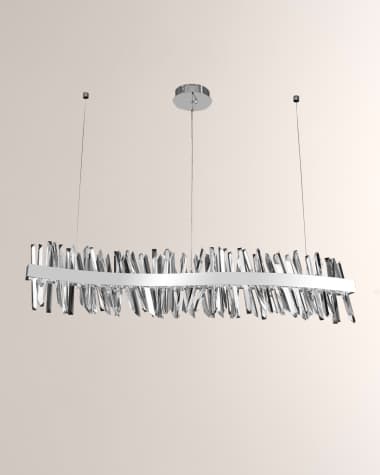 Allegri Crystal by Kalco Lighting Glacier 60" LED Wave Island