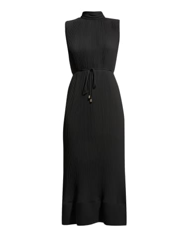 Milly Melina Solid Pleated Dress