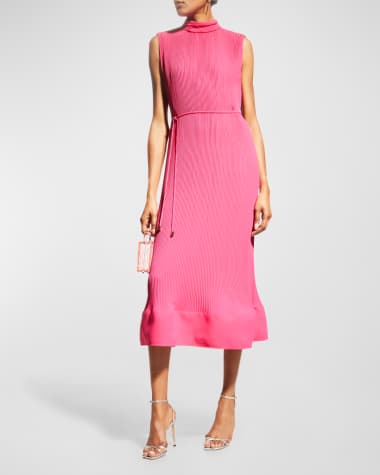 Milly Melina Solid Pleated Dress