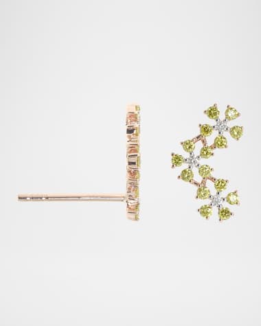 Stevie Wren 14k Rose Gold Diamond Daisy Climber Earring, Single, Right