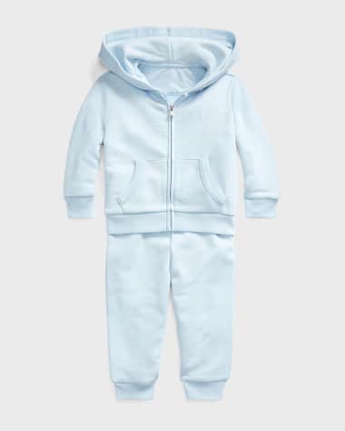 Ralph Lauren Childrenswear Boy's Atlantic Terry Fleece Jogger Set, Sizes 3M-24M
