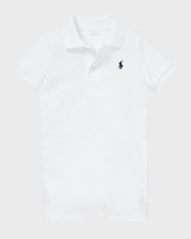 Ralph Lauren Childrenswear Boy's Polo Interlock Cotton Shortall, Sizes 3M-24M