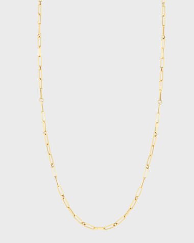 Roberto Coin 18k Gold Paperclip Necklace, 22"L