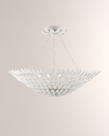 Crystorama Broche 8-Light Matte White Ceiling Mount