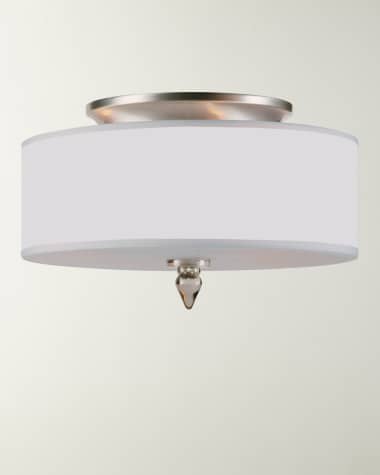 Linen Flower Scallop Flush Mount