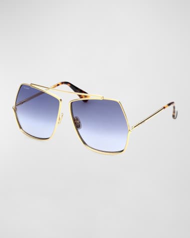 Max Mara Elsa Geo Metal Butterfly Sunglasses