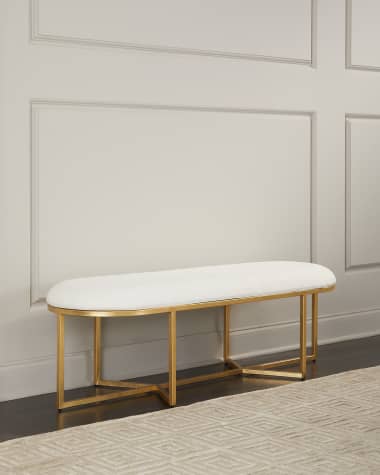 Worlds Away Paris Oval Bench