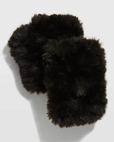 Jocelyn Fingerless Faux Fur Mittens