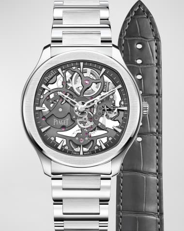 PIAGET Polo 42mm Stainless Steel Grey Skeleton Watch