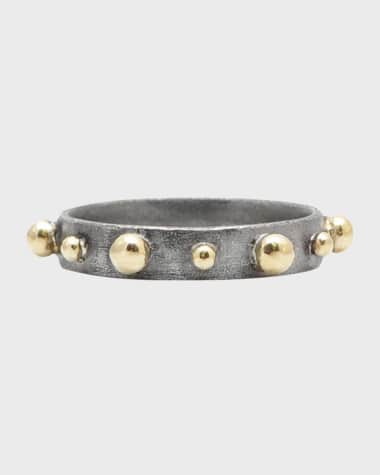Armenta Old World Granulated Stack Band Ring