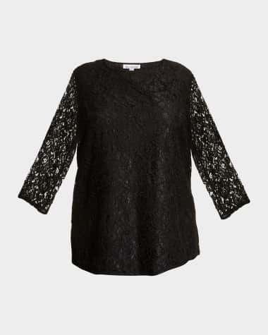 Caroline Rose Plus Plus Size Lined Flora Lace Tunic