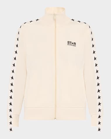 Golden Goose Grosgrain-Trim Tech Jersey Track Jacket
