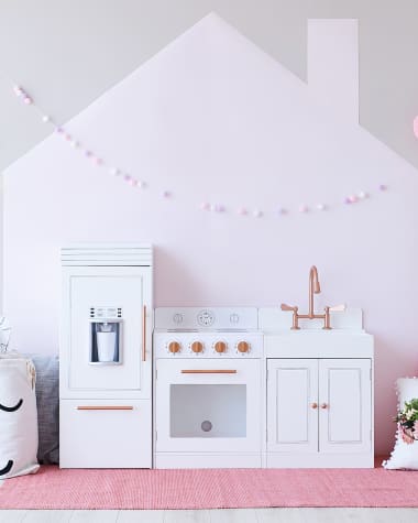 Teamson Kids Teamson Kids Little Chef Paris Wood Play Kitchen, White/Rose Gold
