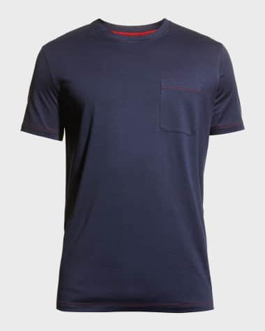 Isaia Men's Silk-Blend Pocket T-Shirt