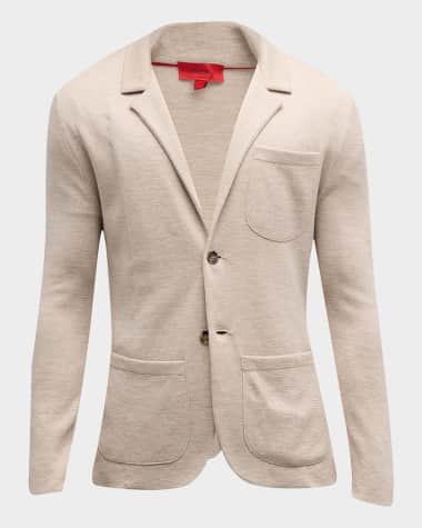 Isaia Men's Wool-Blend Sweater Jacket