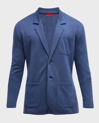 Isaia Men's Wool-Blend Sweater Jacket