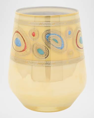 Vietri Regalia Cream Stemless Wine Glass