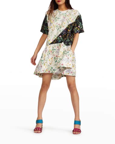 Cynthia Rowley Demi Patchwork Tee Dress