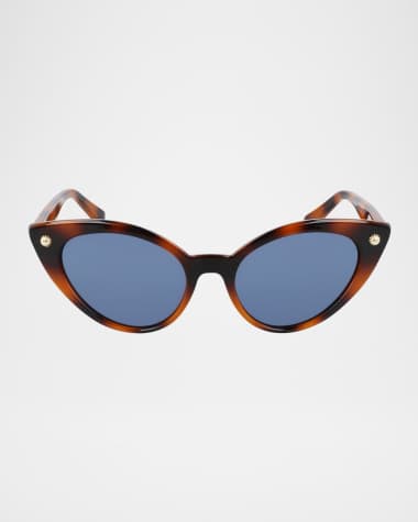 Lanvin Dramatic Plastic Cat-Eye Sunglasses