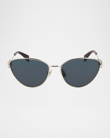 Lanvin Armand Albert Rateau Metal Cat-Eye Sunglasses