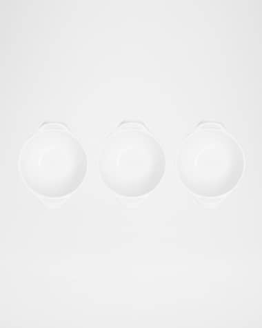 Le Cadeaux Set Of 3 Mini Handled Bowls 6" Assorted Patterns