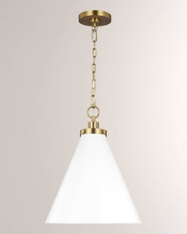 Visual Comfort Studio Wellfleet Medium Cone Pendant By Chapman & Myers