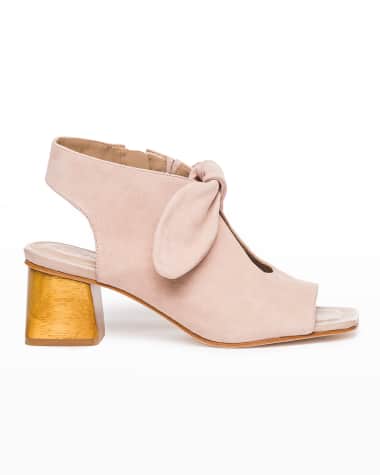 Bernardo Lizzie Suede Knot Zip Sandals