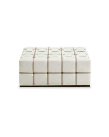 John-Richard Collection Steamer Trunk Cocktail Ottoman