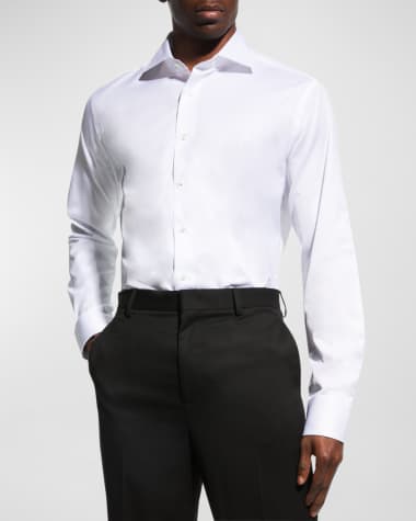 Canali Men's Solid Twill Dress Shirt