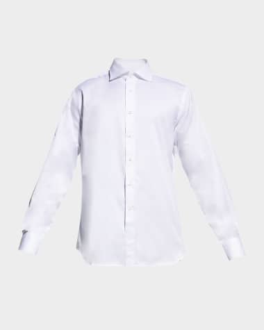 Canali Men's Solid Twill Dress Shirt