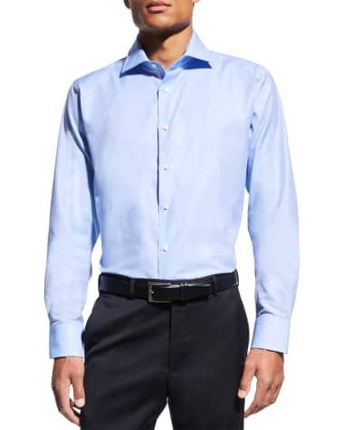 Canali Men's Wrinkle-Resistant Solid Dress Shirt