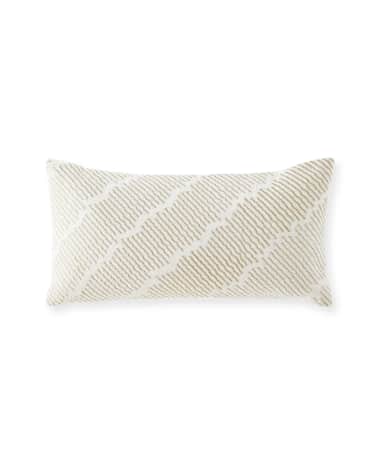 Donna Karan Home Seduction Embroidered Decorative Pillow, 11" x 22"