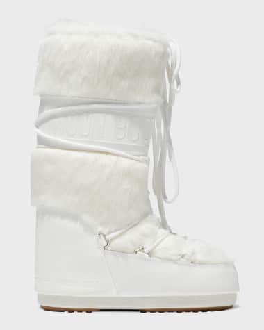Moon Boot Classic Faux Fur Lace-Up Snow Boots