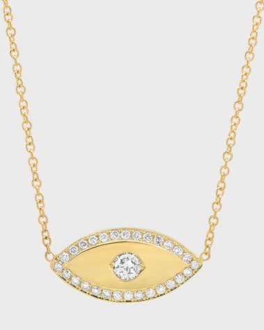 Jennifer Meyer Medium Evil Eye Necklace with Diamonds