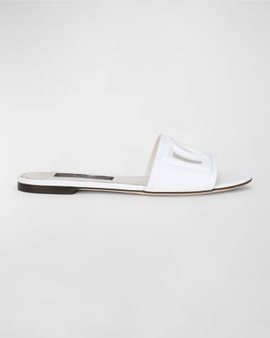 Dolce&Gabbana Cutout DG Flat Slide Sandals