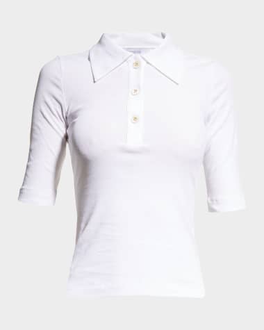 Rosetta Getty Fitted Polo T-Shirt