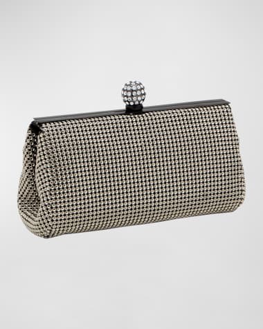 Whiting & Davis Crystal Ball Embellished Clutch Bag