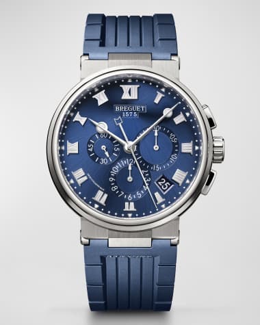 Breguet 42mm Marine Chronograph Watch with Rubber Strap