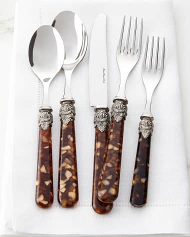 Neiman Marcus Napoleon 20-Piece Flatware Set, Tortoise