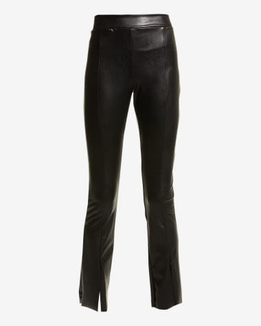 Commando Faux-Leather Split-Front Pants