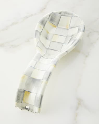 MacKenzie-Childs Sterling Check Spoon Rest
