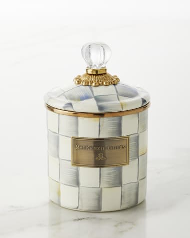 MacKenzie-Childs Sterling Check Small Canister