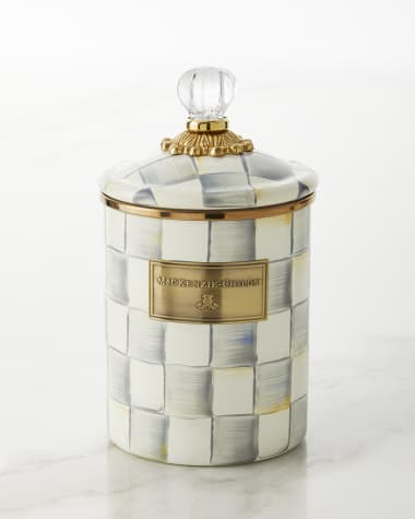 MacKenzie-Childs Medium Sterling Check Canister