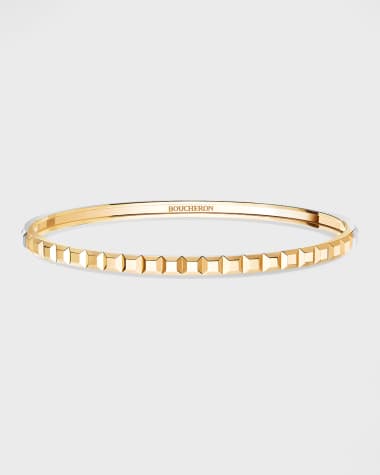 Boucheron 18K Yellow Gold Quatre Clou de Paris Bracelet, Size 17