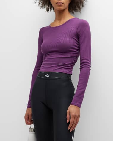 Buy Alo Yoga® Row Long Sleeve Top - Sapphire At 70% Off